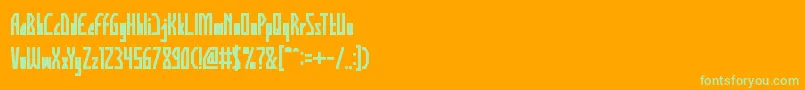 HumanAlterEgoBold Font – Green Fonts on Orange Background