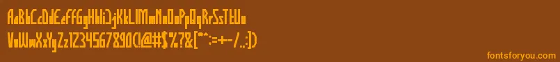 HumanAlterEgoBold Font – Orange Fonts on Brown Background