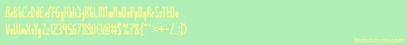 HumanAlterEgoBold Font – Yellow Fonts on Green Background