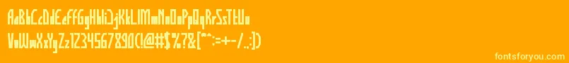 HumanAlterEgoBold Font – Yellow Fonts on Orange Background