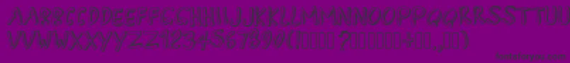 Fonte PWApril – fontes pretas em um fundo violeta