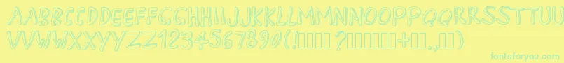 Más sobre la fuente PWApril fuente PWApril – Fuentes Verdes Sobre Fondo Amarillo