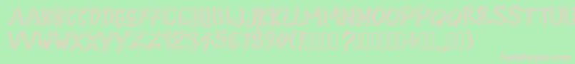 PWApril Font – Pink Fonts on Green Background