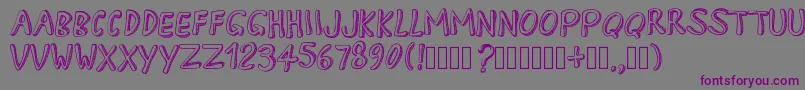 PWApril Font – Purple Fonts on Gray Background