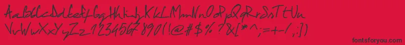 PWCactus Font – Black Fonts on Red Background