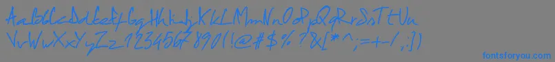 PWCactus Font – Blue Fonts on Gray Background