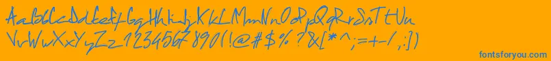 PWCactus Font – Blue Fonts on Orange Background