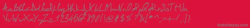 PWCactus-Schriftart – Graue Schriften auf rotem Hintergrund