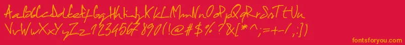 PWCactus Font – Orange Fonts on Red Background