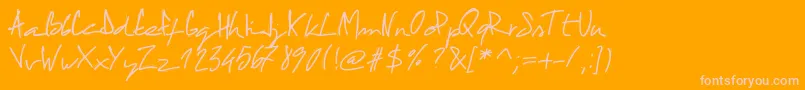 PWCactus Font – Pink Fonts on Orange Background