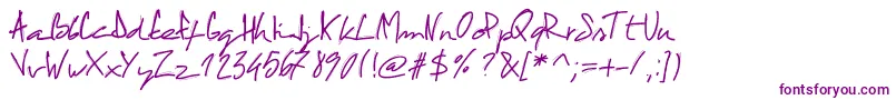 PWCactus Font – Purple Fonts on White Background