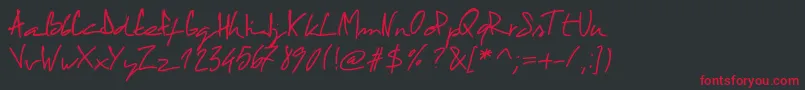 PWCactus Font – Red Fonts on Black Background