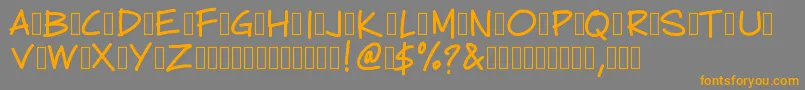 PWCartoonist Font – Orange Fonts on Gray Background