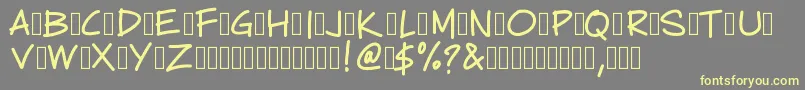 Lisätietoja PWCartoonist-fontista PWCartoonist-fontti – keltaiset fontit harmaalla taustalla