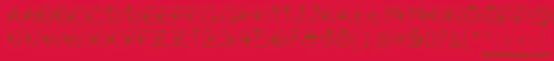 fuente PWChristmasfont – Fuentes Marrones Sobre Fondo Rojo