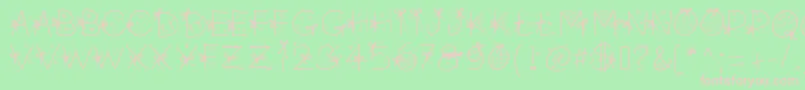 PWChristmasfont Font – Pink Fonts on Green Background