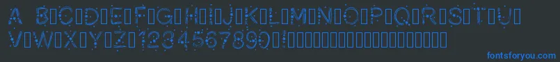 PWChristmasStars Font – Blue Fonts on Black Background