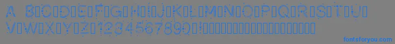 PWChristmasStars Font – Blue Fonts on Gray Background