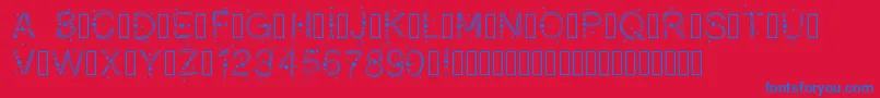 PWChristmasStars Font – Blue Fonts on Red Background