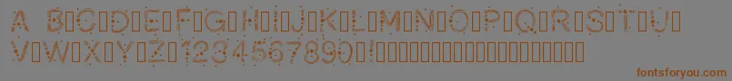 PWChristmasStars Font – Brown Fonts on Gray Background