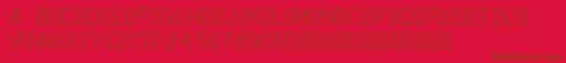 PWChristmasStars Font – Brown Fonts on Red Background
