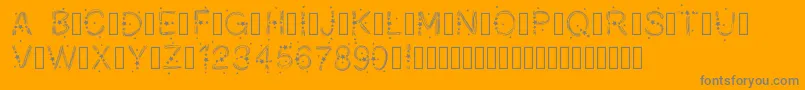 PWChristmasStars Font – Gray Fonts on Orange Background
