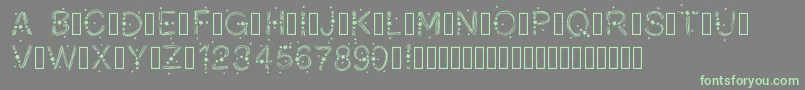 PWChristmasStars Font – Green Fonts on Gray Background