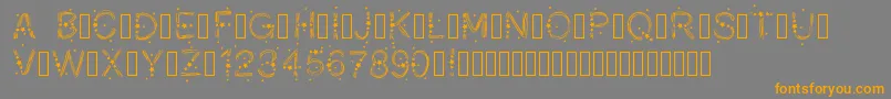 PWChristmasStars Font – Orange Fonts on Gray Background