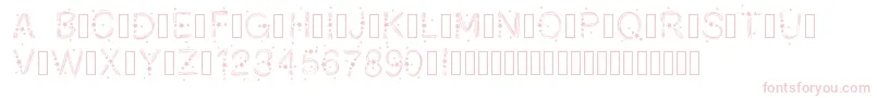 PWChristmasStars Font – Pink Fonts on White Background