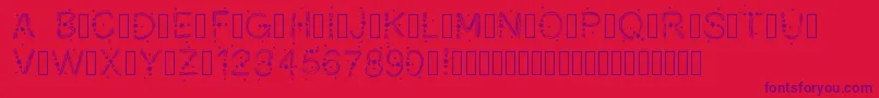 PWChristmasStars Font – Purple Fonts on Red Background