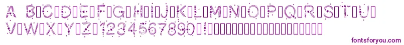 PWChristmasStars Font – Purple Fonts on White Background