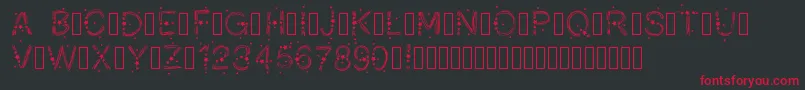 PWChristmasStars Font – Red Fonts on Black Background