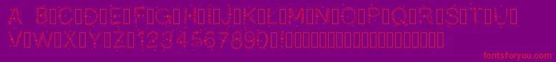 PWChristmasStars Font – Red Fonts on Purple Background