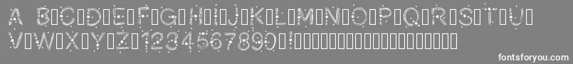 PWChristmasStars Font – White Fonts on Gray Background