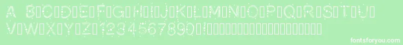 PWChristmasStars Font – White Fonts on Green Background
