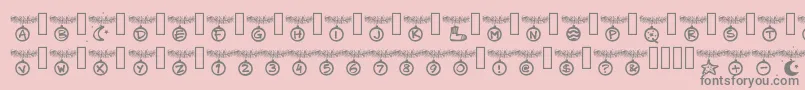 PWChristmastime-Schriftart – Graue Schriften auf rosa Hintergrund