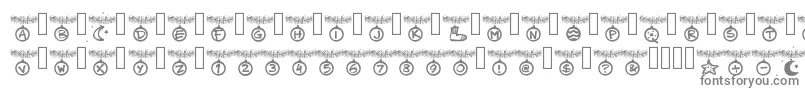 フォントPWChristmastime – 白い背景に灰色の文字