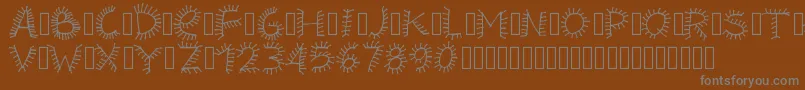 PWHairz Font – Gray Fonts on Brown Background