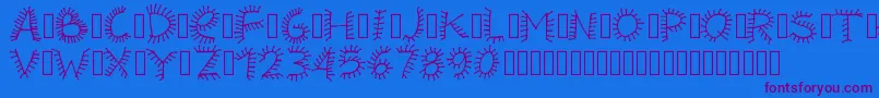 PWHairz Font – Purple Fonts on Blue Background