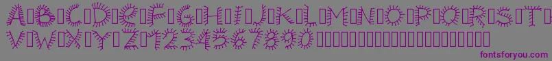 PWHairz-Schriftart – Violette Schriften auf grauem Hintergrund