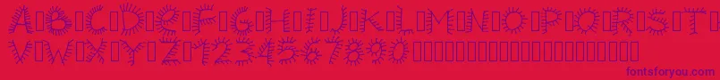 PWHairz Font – Purple Fonts on Red Background