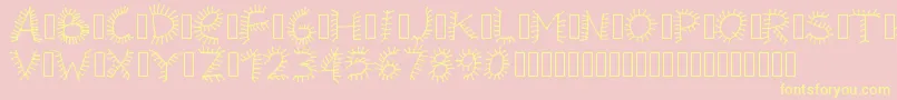 PWHairz Font – Yellow Fonts on Pink Background