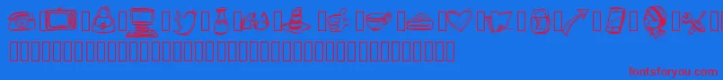 フォントPWIcons – 赤い文字の青い背景