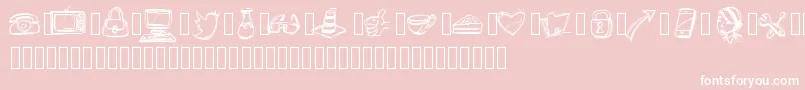 PWIcons Font – White Fonts on Pink Background