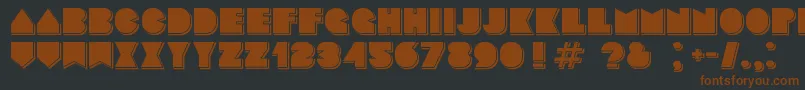 BasenglahShadowOtf Font – Brown Fonts on Black Background