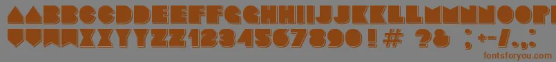 BasenglahShadowOtf Font – Brown Fonts on Gray Background