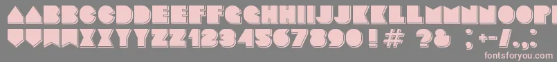 BasenglahShadowOtf Font – Pink Fonts on Gray Background