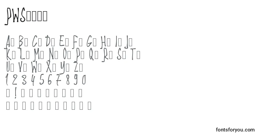 Schriftart PWStixs – Alphabet, Zahlen, spezielle Symbole