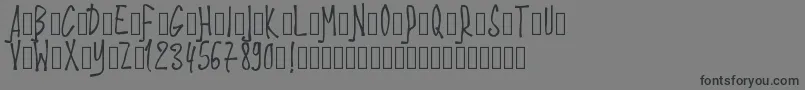 PWStixs Font – Black Fonts on Gray Background