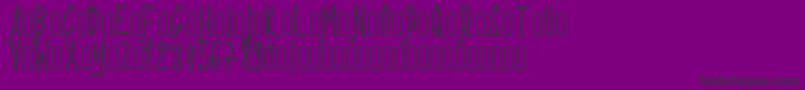 フォントPWStixs – 紫の背景に黒い文字